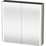 Duravit Spiegelschrank XSQUARE 800x800x156mm, 27 W steingrau seidenmatt
