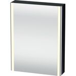 Duravit Spiegelschrank XSQUARE 600x800x156mm 27 W sw hgl Türansch links