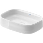 Duravit Aufsatzbecken Zencha 550x390mm o ÜL und Hahnlochblock weiß WG