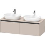 Duravit Waschtischunterbau Ketho.2 1400x459x550mm Be beidseitig taupe matt