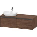 Duravit Waschtischunterbau Ketho.2 1400x459x550mm Be links nussbaum dunkel
