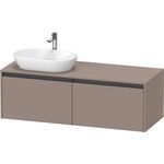 Duravit Waschtischunterbau Ketho.2 1400x459x550mm Becken links basalt matt