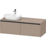 Duravit Waschtischunterbau Ketho.2 1400x459x550mm Becken links leinen