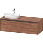 Duravit Waschtischunterbau Ketho.2 1400x459x550mm Be links nussbaum natur