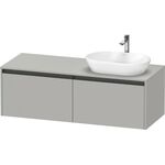 Duravit Waschtischunterbau Ketho.2 1400x459x550mm Be rechts betongrau matt