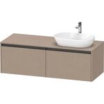 Duravit Waschtischunterbau Ketho.2 1400x459x550mm Becken rechts leinen