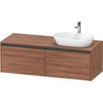 Duravit Waschtischunterbau Ketho.2 1400x459x550mm Be rechts nussbaum natur