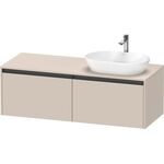 Duravit Waschtischunterbau Ketho.2 1400x459x550mm Be rechts taupe supermatt