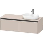 Duravit Waschtischunterbau Ketho.2 1400x459x550mm Becken rechts taupe matt