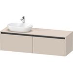 Duravit Waschtischunterbau Ketho.2 1600x459x550mm Be links taupe supermatt