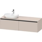 Duravit Waschtischunterbau Ketho.2 1600x459x550mm Becken links taupe matt