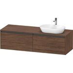 Duravit Waschtischunterbau Ketho.2 1600x459x550mm Be rechts nussbaum dunkel