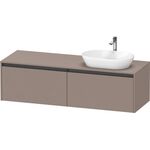 Duravit Waschtischunterbau Ketho.2 1600x459x550mm Becken rechts basalt matt