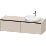 Duravit Waschtischunterbau Ketho.2 1600x459x550mm Be rechts taupe supermatt