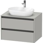 Duravit Waschtischunterbau Ketho.2 800x568x550mm betongrau matt