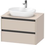 Duravit Waschtischunterbau Ketho.2 800x568x550mm taupe supermatt