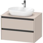 Duravit Waschtischunterbau Ketho.2 800x568x550mm taupe matt