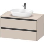 Duravit Waschtischunterbau Ketho.2 1000x568x550mm taupe supermatt