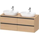 Duravit Waschtischunterbau Ketho.2 1400x568x550mm Be beidseitig eiche natur