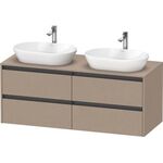 Duravit Waschtischunterbau Ketho.2 1400x568x550mm Becken beidseitig leinen
