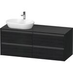 Duravit Waschtischunterbau Ketho.2 1400x568x550mm Be links eiche schwarz
