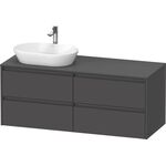 Duravit Waschtischunterbau Ketho.2 1400x568x550mm Becken links graphit matt