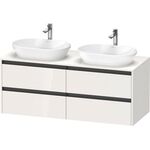 Duravit Waschtischunterbau Ketho.2 1400x568x550mm Be links taupe supermatt