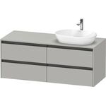 Duravit Waschtischunterbau Ketho.2 1400x568x550mm Be rechts betongrau matt