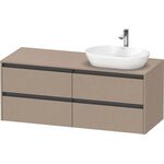 Duravit Waschtischunterbau Ketho.2 1400x568x550mm Becken rechts leinen