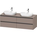 Duravit Waschtischunterbau Ketho.2 1600x568x550mm Be beidseitig basalt matt