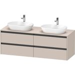 Duravit Waschtischunterbau Ketho.2 1600x568x550mm Be beidseitig taupe matt