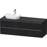 Duravit Waschtischunterbau Ketho.2 1600x568x550mm Be links eiche schwarz