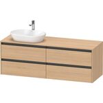 Duravit Waschtischunterbau Ketho.2 1600x568x550mm Becken links eiche natur