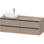 Duravit Waschtischunterbau Ketho.2 1600x568x550mm Becken links leinen