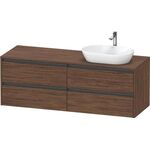 Duravit Waschtischunterbau Ketho.2 1600x568x550mm Be rechts nussbaum dunkel