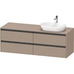 Duravit Waschtischunterbau Ketho.2 1600x568x550mm Becken rechts leinen