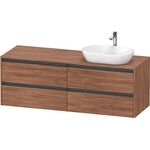 Duravit Waschtischunterbau Ketho.2 1600x568x550mm Be rechts nussbaum natur