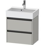 Duravit Waschtischunterbau Ketho.2 584x549x390mm betongrau matt