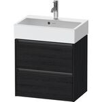 Duravit Waschtischunterbau Ketho.2 584x549x390mm eiche schwarz
