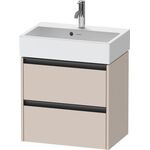 Duravit Waschtischunterbau Ketho.2 584x549x390mm taupe matt