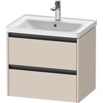 Duravit Waschtischunterbau Ketho.2 634x549x455mm taupe supermatt