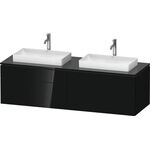 Duravit Waschtischunterbau L-CUBE 1620x482x550mm sw hgl o ES