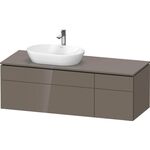Duravit Waschtischunterbau L-CUBE 1420x482x550mm fla gr hgl o ES