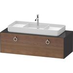 Duravit Waschtischunterbau WHITE TULIP 1300x408x550mm amerik NB / gra hgl o ES