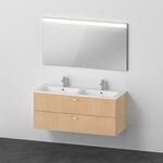 DU XBase Möbel-Set 1300x490mm,WT m. HL 2 WTU m. Schubk.2, Spiegel, Eiche Natur