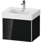Duravit Waschtischunterbau XSQUARE 584x397x470mm sw hgl o ES