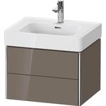 Duravit Waschtischunterbau XSQUARE 584x397x470mm fla gr hgl o ES