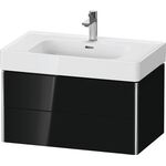Duravit Waschtischunterbau XSQUARE 784x397x470mm sw hgl o ES