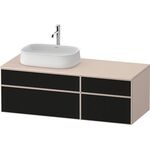 Duravit Waschtischunterbau Zencha 1300x442x550mm sw ls / ta s-matt o ES