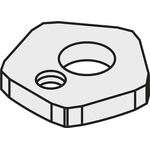 Wendeplatten-Unterlegscheibe ISO SPN 120303:GJ11 Brutto-G.5,26g Farbe Silber - VPE: 10